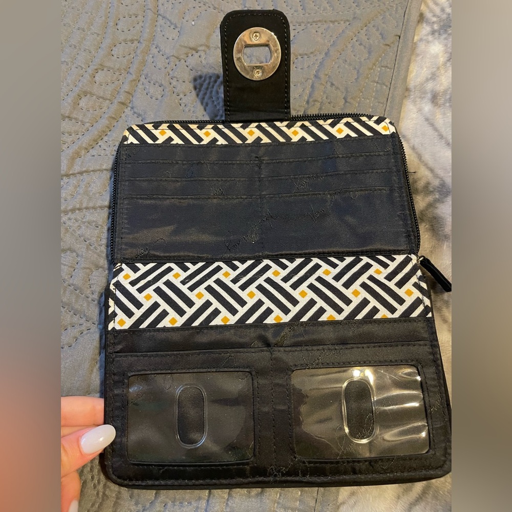 Vera Bradley Black Quilted Wallet - Picture 2 of 3